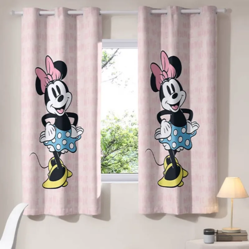 Cortina Infantil 2,40X1,70 M Corta Luz Estampada Infantil Disney - Minnie - BELLA JANELA