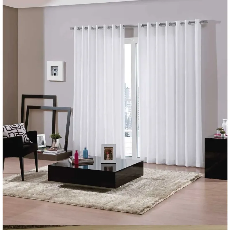 Cortina Duo Total Bellini 3,00 X 1,70m Branco - BELLA JANELA