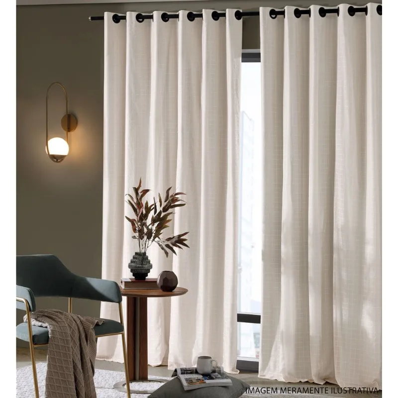 Cortina Bella & Co Pratika York 260x230cm Areia (MP) - BELLA JANELA