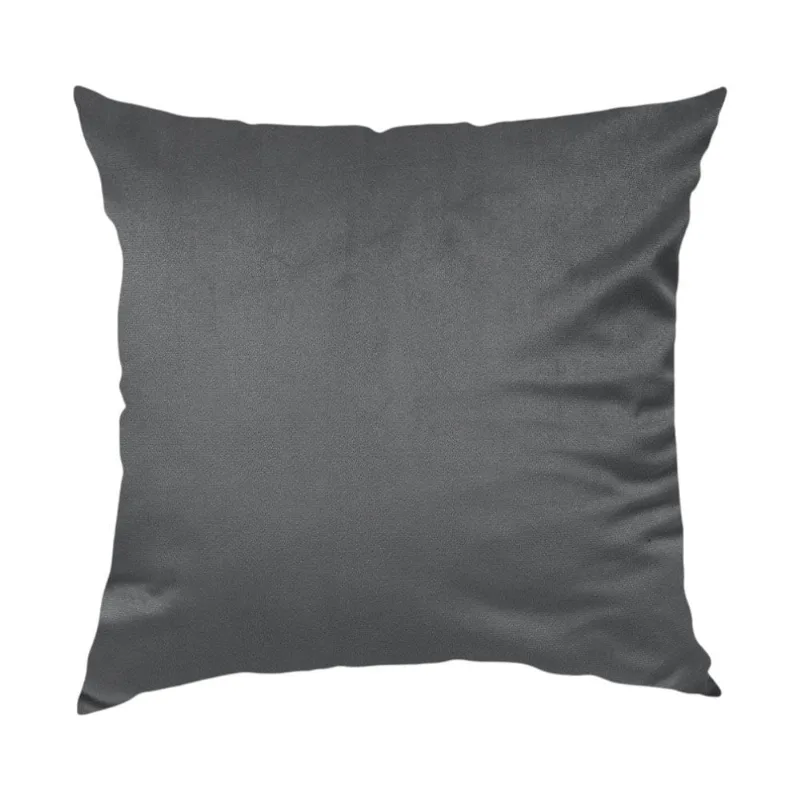 Capa De Almofada Bella&Co Velvet Lisa Cinza Escuro 45x45cm (MP) - BELLA JANELA