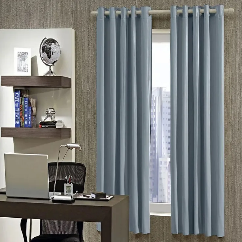 Cortina Blackout 100% Ilhos 2,60 X 1,70m Bruma/cinza/unico Cortina Corta Luz Ilhos F.cinza 2,60 X 1,70m Bruma/cinza/unico
