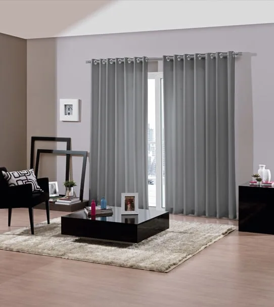 Cortina Bella Janela Pratika York 2,60 X 1,70 Cinza Escuro - BELLA JANELA