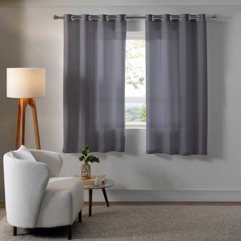 Cortina Bella & Co Pratika 300X170cm Bellini Cinza Escuro (MP) - BELLA JANELA