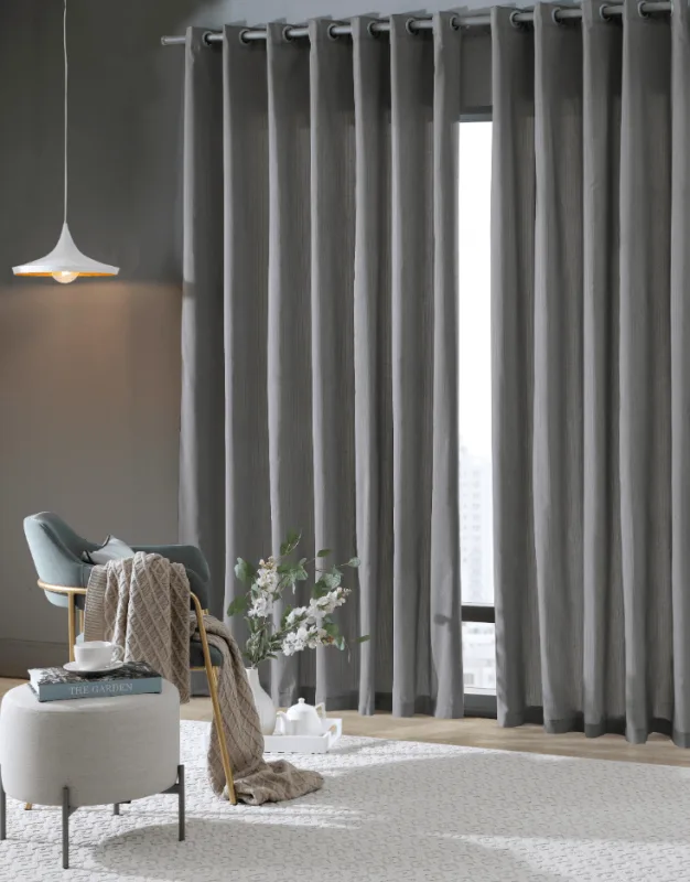 Cortina Bella Janela Pratika Cromo 4,20 X 2,50 Cinza Escuro - BELLA JANELA