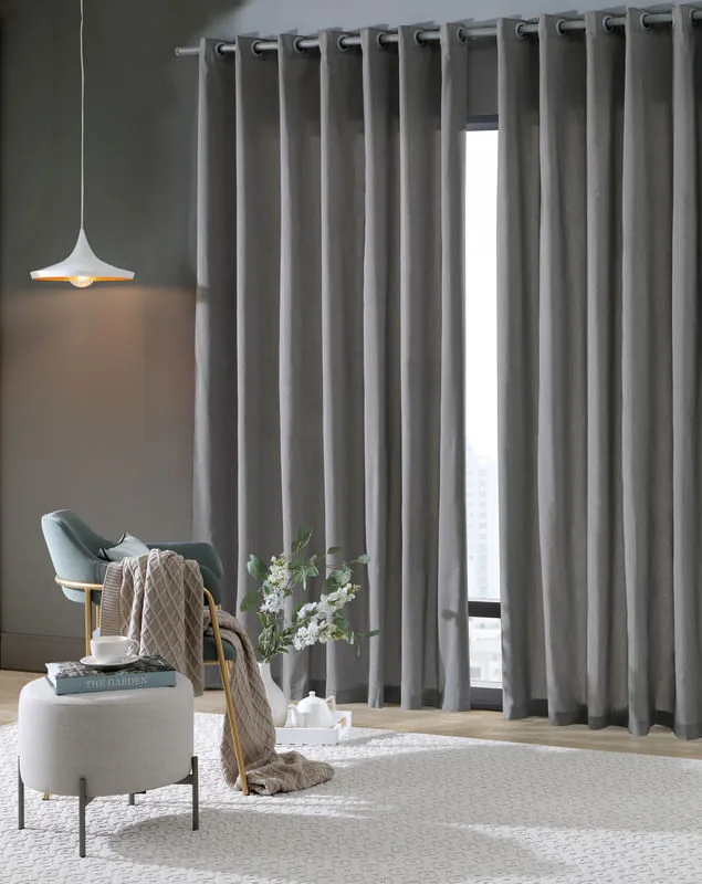 Cortina Bella Janela Rustica Pantex 3,60 X 2,50 Cinza Escuro - BELLA JANELA