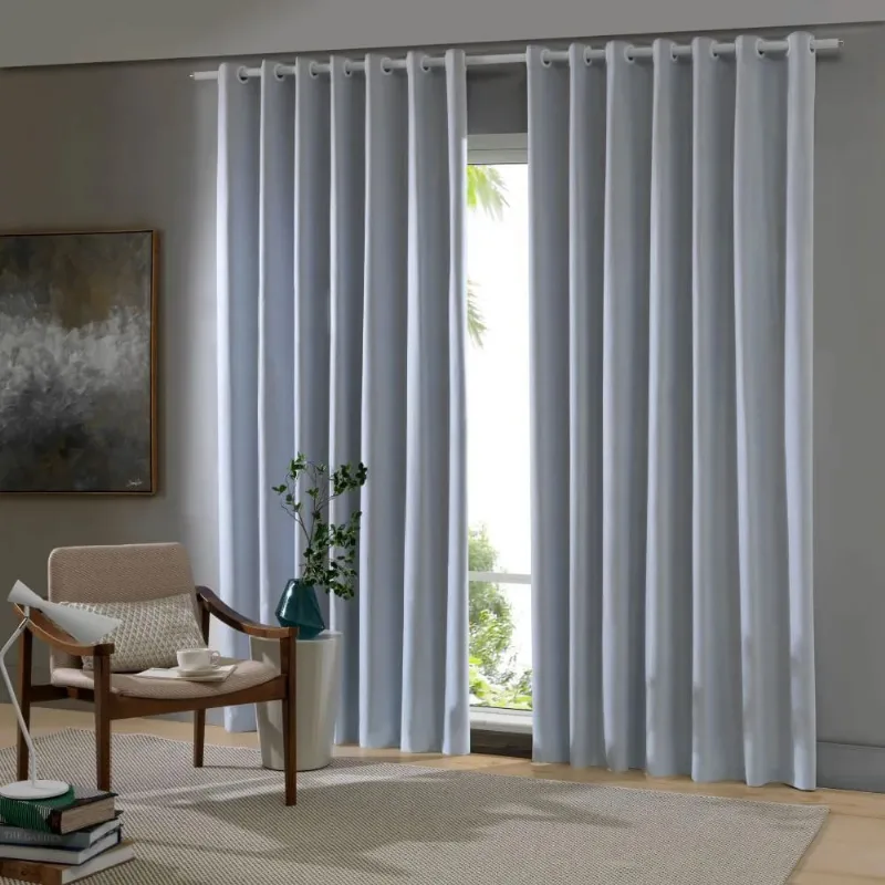 Cortina Blackout Tecido Comfort 2,60 X 2,30m Cinza/unico