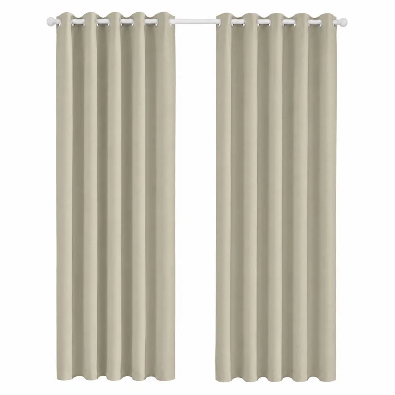 Cortina Corta Luz PVC Ilhós Bella Janela Areia e Cinza - Bella Janela - Decoração