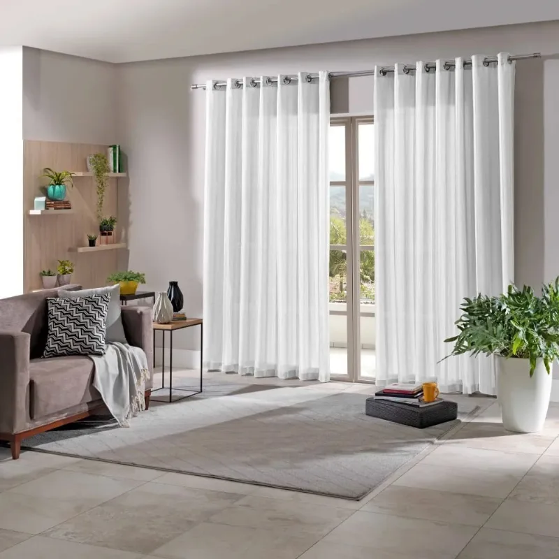 Cortina Duplex Partenon 4,20 X 2,50m Branco/unico - BELLA JANELA