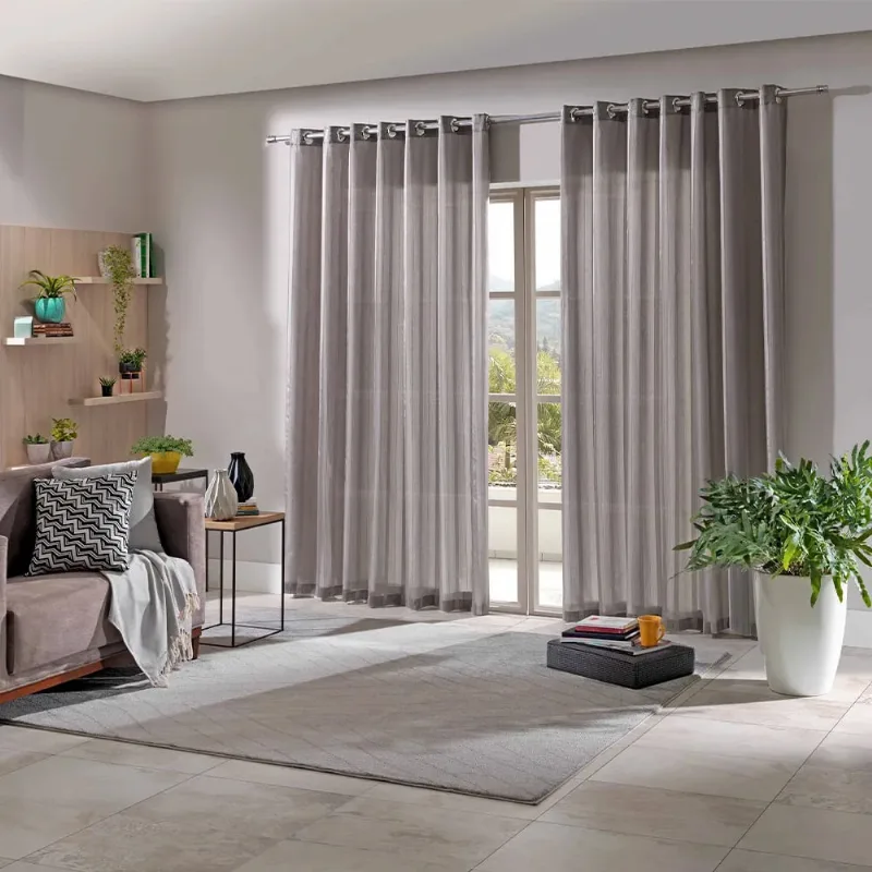 Cortina Pratika Partenon 4,20 X 2,50m Areia/unico - BELLA JANELA