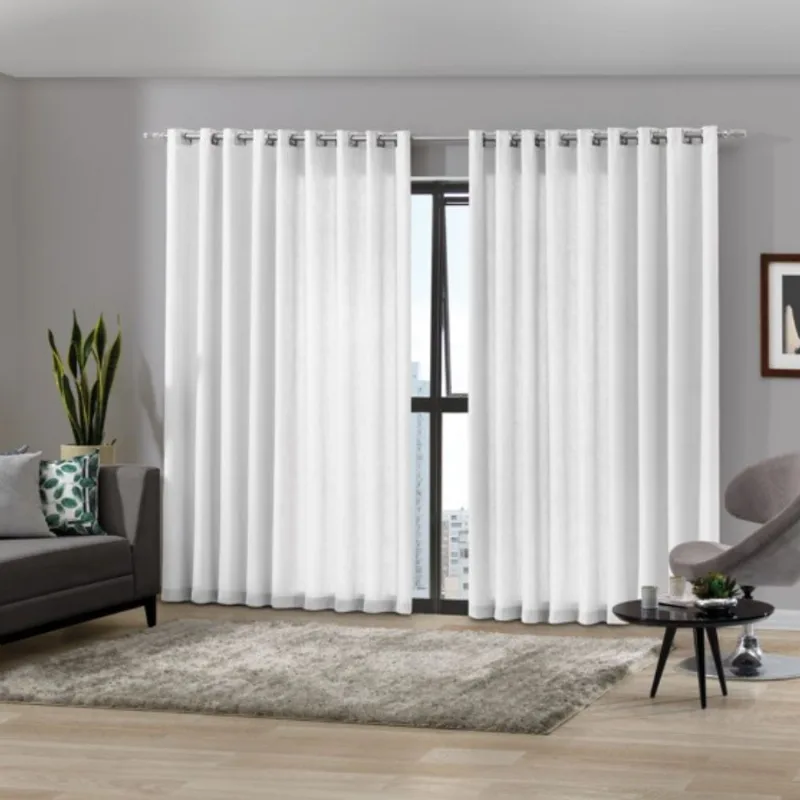 Cortina Pratika Monaco Slim 2,60m X 2,30m Branco/unico - BELLA JANELA