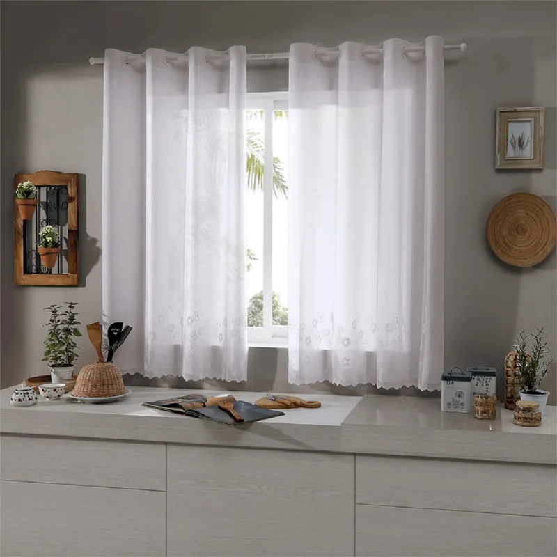 Cortina Cozinha Duplex Brisa 3,00m X 1,20m Branco/unico