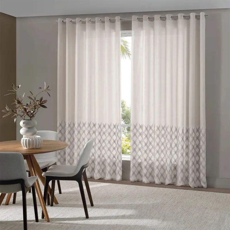 Cortina Duplex Valencia Barrada 4,20 X 2,50m - Bella Janela - Decoração