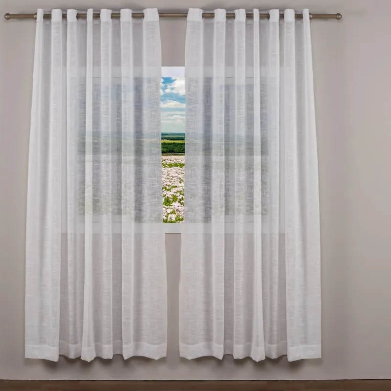Cortina Para Quarto E Sala 4,20X2,30 M Rústica Luxor Havan Casa - Branco - BELLA JANELA