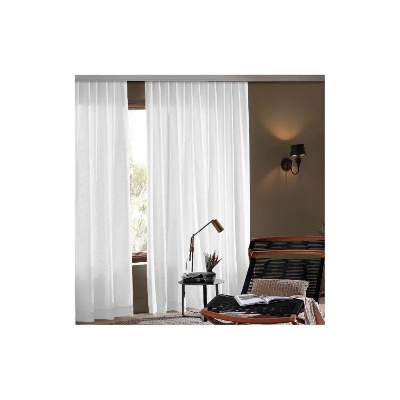 Cortina Bella Janela 540x280 cm Duo Mônaco Com Forro Corta Luz Branco