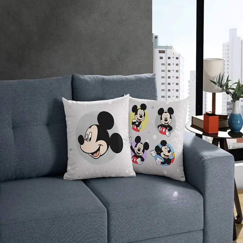 Capa de Almofada 45 X 45cm Mickey Gray/unico - BELLA JANELA