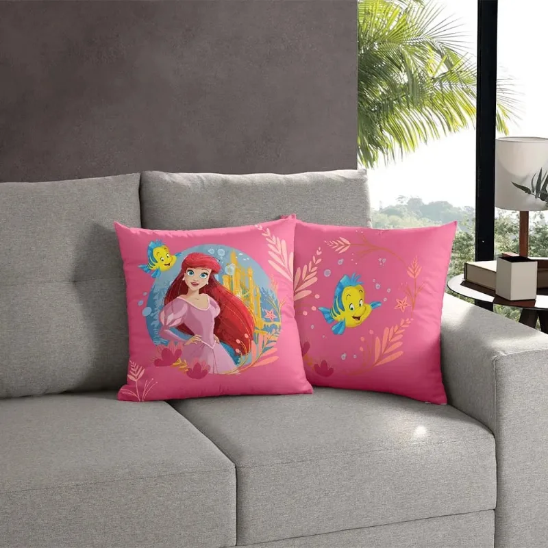 Capa de Almofada 45 X 45cm Princesa Ariel/unico - BELLA JANELA
