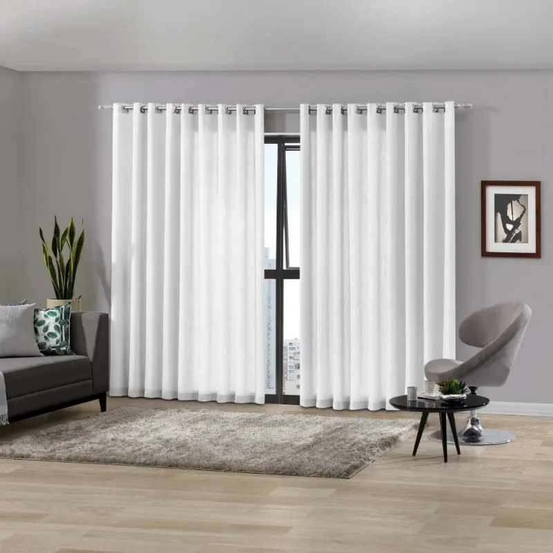 Cortina Monaco Duo Total 5,40 X 2,70m Branco/unico - BELLA JANELA