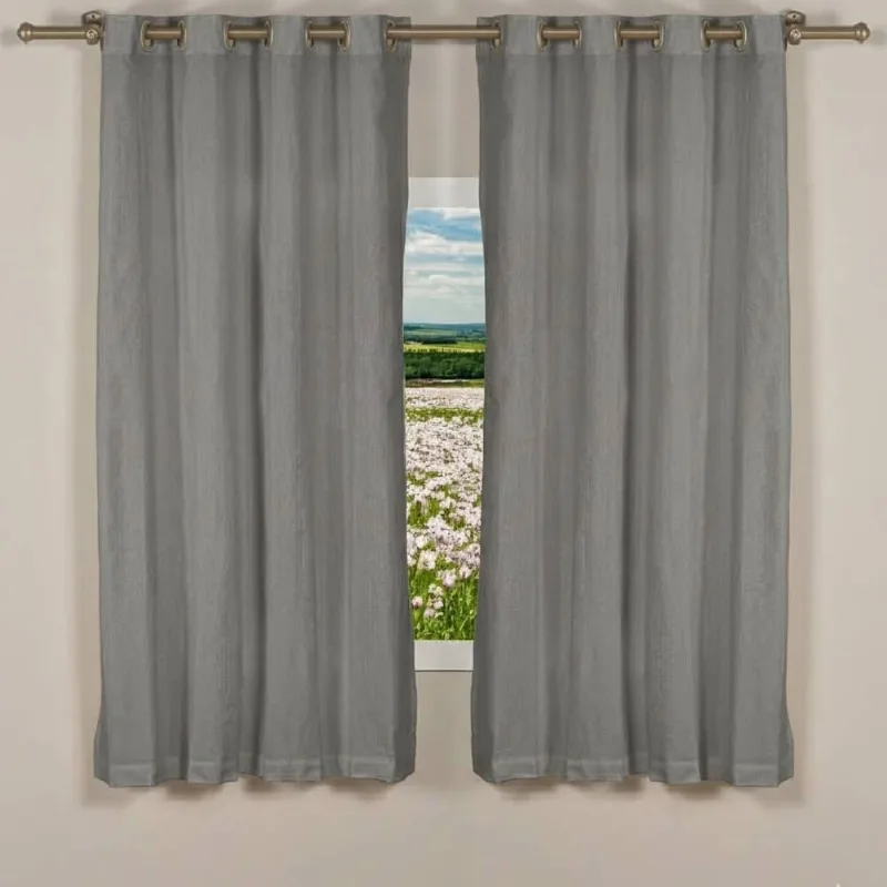 Cortina para Quarto e Sala 2,60X1,70 m Rústica Madri Havan Casa - Cinza - BELLA JANELA