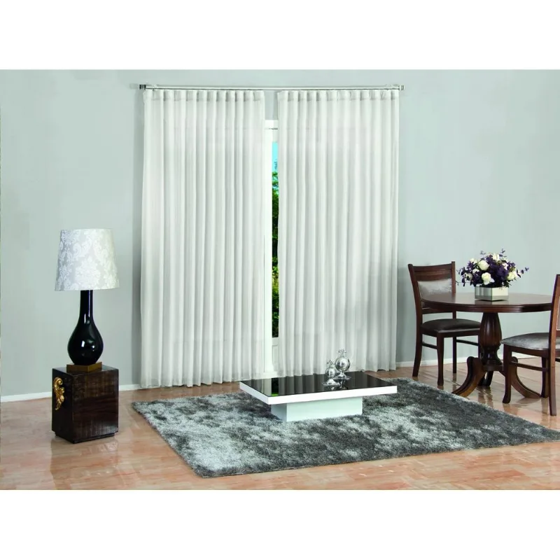 Cortina Trilho Duo Total Bella & Co 540x270cm Monaco E Branco (MP) - BELLA JANELA