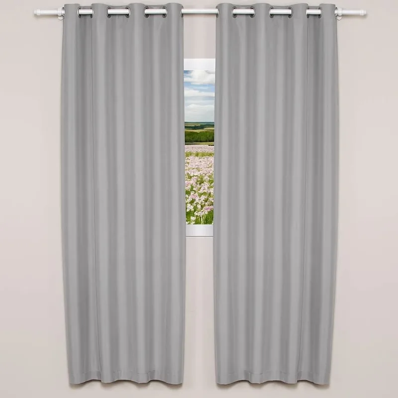 Cortina para Quarto e Sala 2,60X2,30 m Corta Luz Unika Havan Casa - Cinza - BELLA JANELA