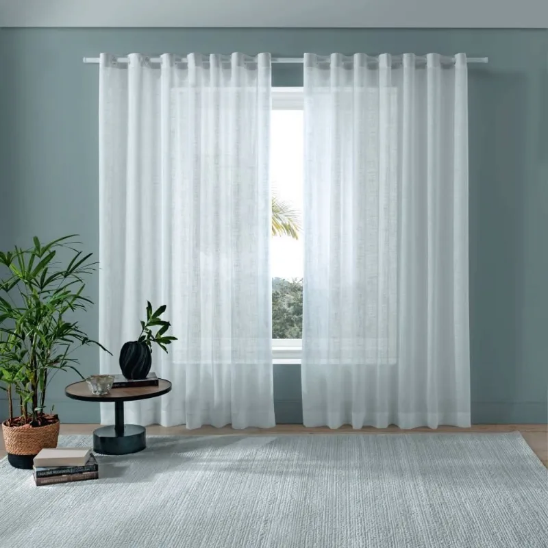 Cortina Para Quarto E Sala 2,60X2,30 M Rústica Luxor Havan Casa - Branco