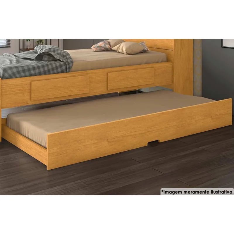 Cama Auxiliar Solteiro Premium ii Cinamomo - Conquista - Não Disponível - Móveis