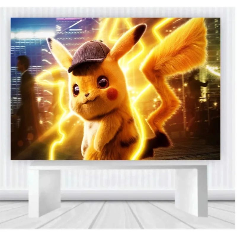 Painel de Festa Pokemon tamanho 100cm x 65cm P01