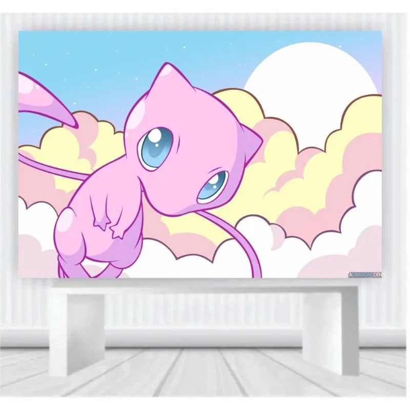 Painel de Festa Pokemon tamanho 100cm x 65cm P07
