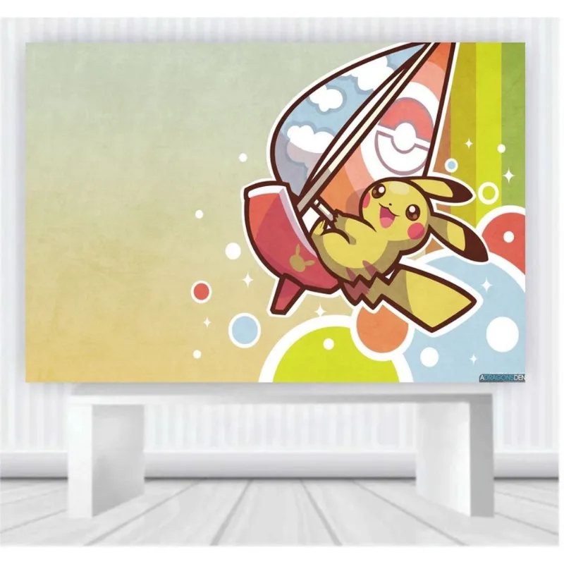Painel de Festa Pokemon tamanho 100cm x 65cm P16