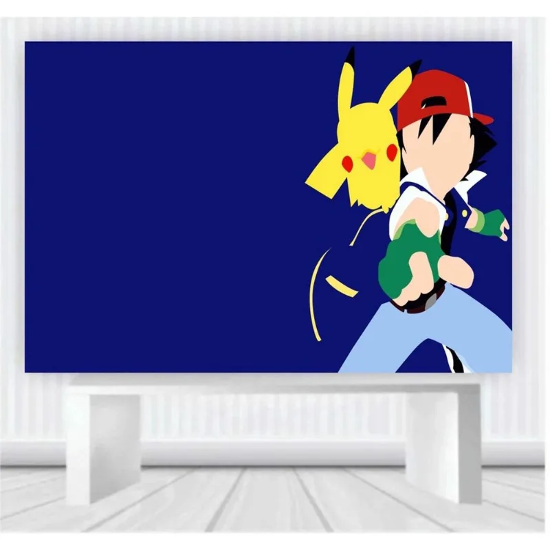 Painel de Festa Pokemon tamanho 100cm x 65cm P27