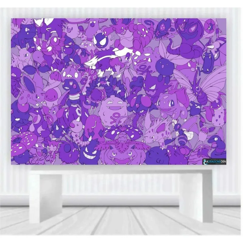 Painel de Festa Pokemon tamanho 100cm x 65cm P35