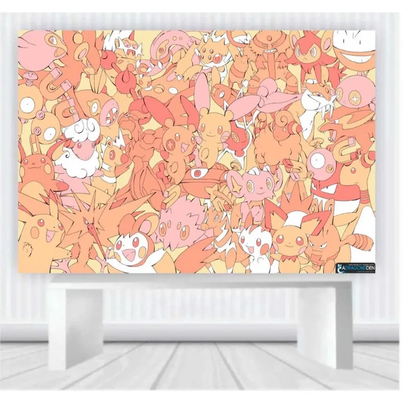 Painel de Festa Pokemon tamanho 100cm x 65cm P37