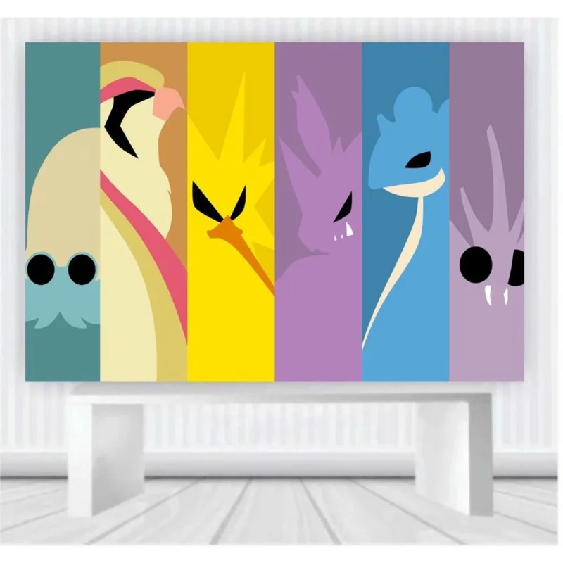 Painel de Festa Pokemon tamanho 100cm x 65cm P48