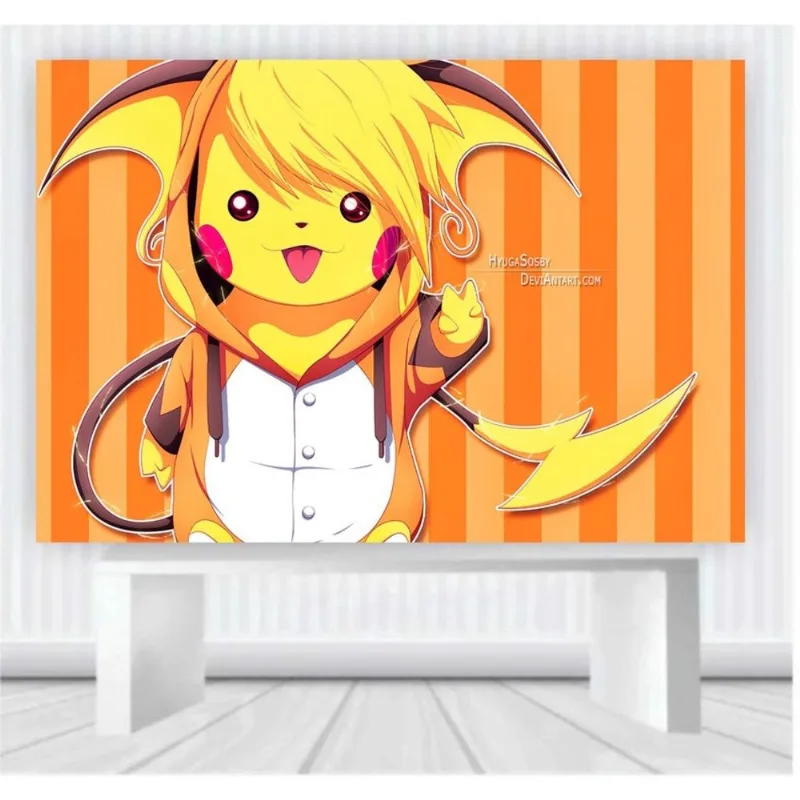 Painel de Festa Pokemon tamanho 100cm x 65cm P53