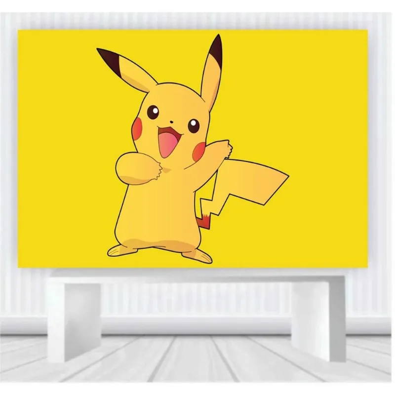 Painel de Festa Pokemon tamanho 100cm x 65cm P58