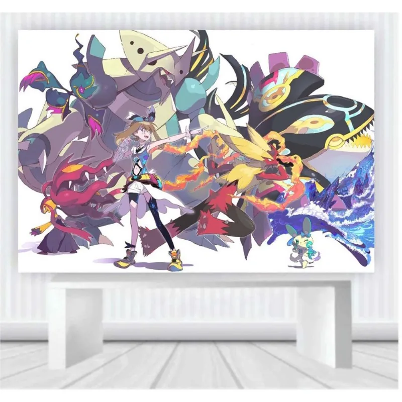 Painel de Festa Pokemon tamanho 100cm x 65cm P62