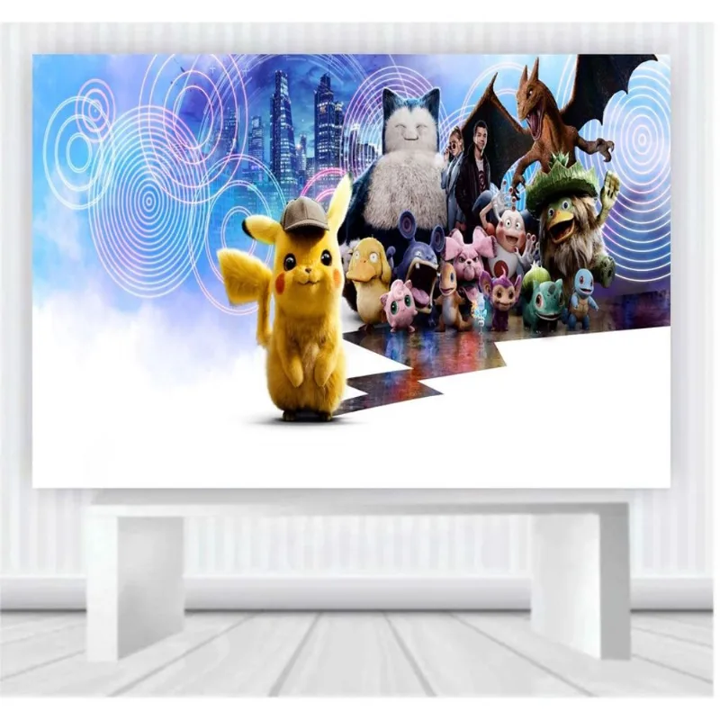 Painel de Festa Pokemon tamanho 100cm x 65cm P67