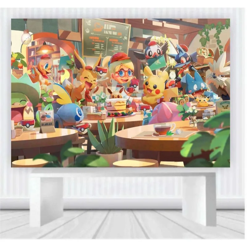 Painel de Festa Pokemon tamanho 100cm x 65cm P73