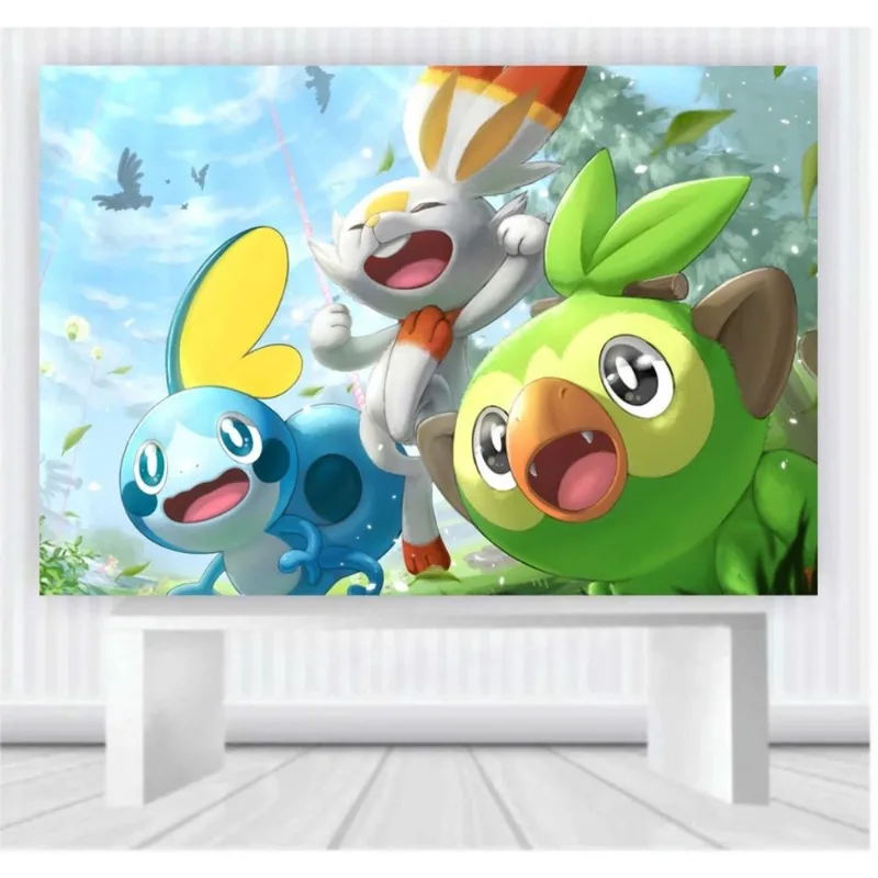Painel de Festa Pokemon tamanho 100cm x 65cm P81