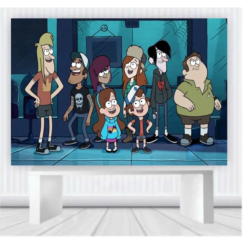 Painel de Festa Gravity Falls medida 100cm x 65cm P02