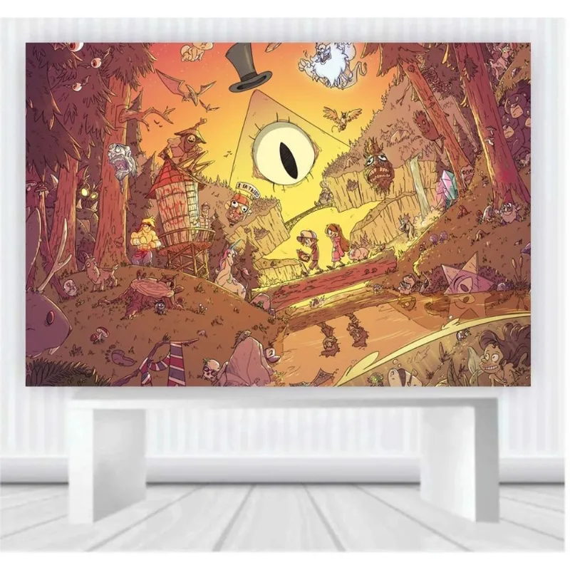 Painel de Festa Gravity Falls medida 100cm x 65cm P04