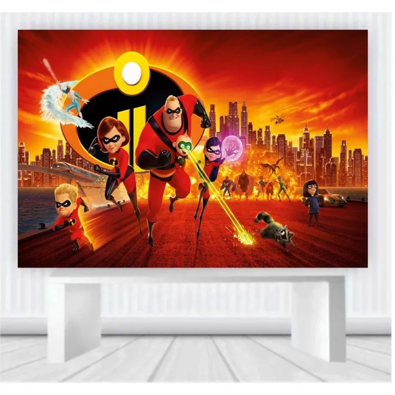 Painel de Festa Os Incríveis medida 100cm x 65cm P10