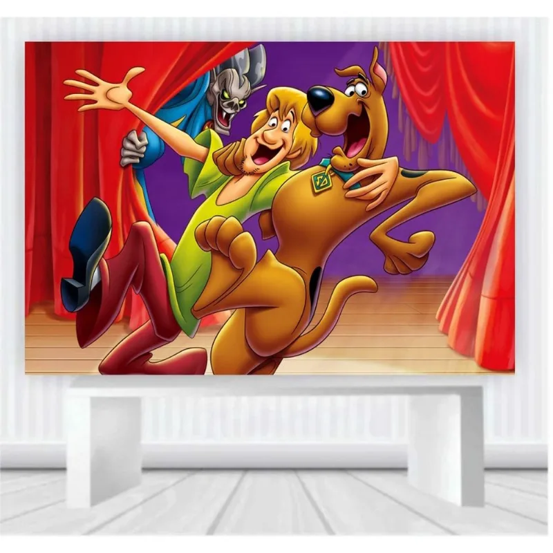 Painel de Festa Scooby tamanho 100cm x 65cm P24