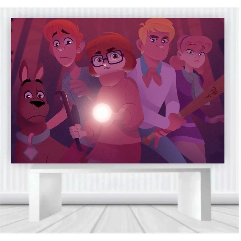 Painel de Festa Scooby tamanho 100cm x 65cm P27