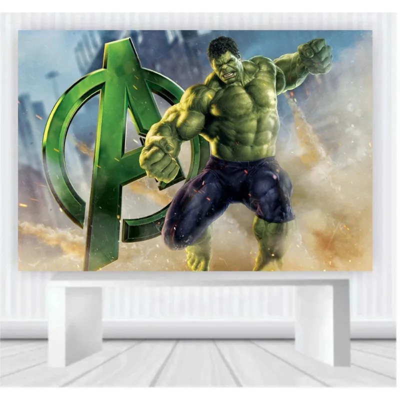 Painel de Festa Vingadores tamanho 100cm x 65cm P3