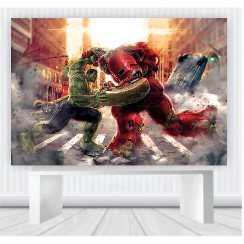 Painel de Festa Vingadores tamanho 100cm x 65cm P4