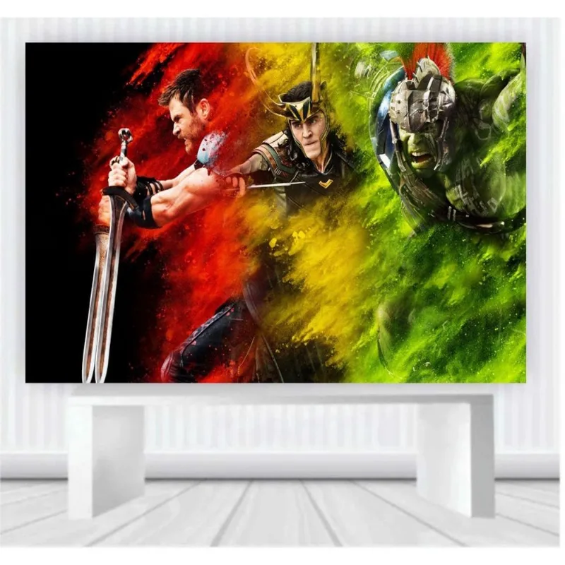 Painel de Festa Thor Vingadores tamanho 100cm x 65cm P8