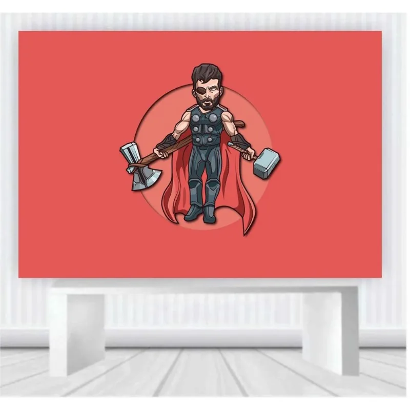 Painel de Festa Thor Vingadores tamanho 100cm x 65cm P11