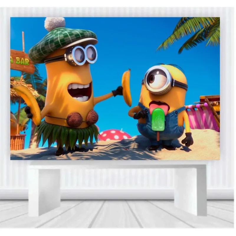 Painel de Festa Meu Malvado Mini medida 100cm x 65cm P09