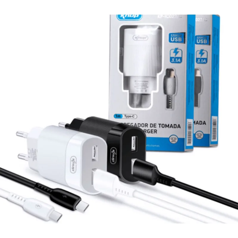 Carregador Celular Turbo com Selo Anatel 2 Portas Usb Type-C
